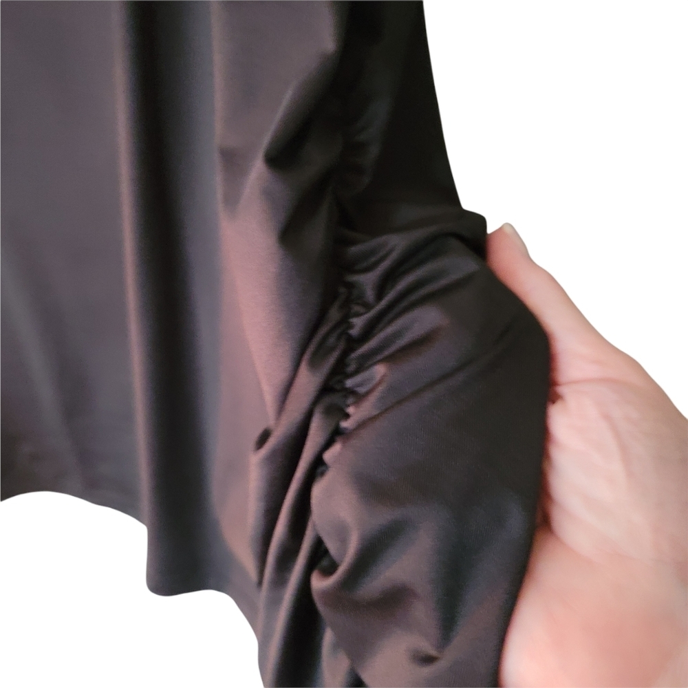 Torrid Black Shirred Wicking Active Tank - Picture 4 of 7